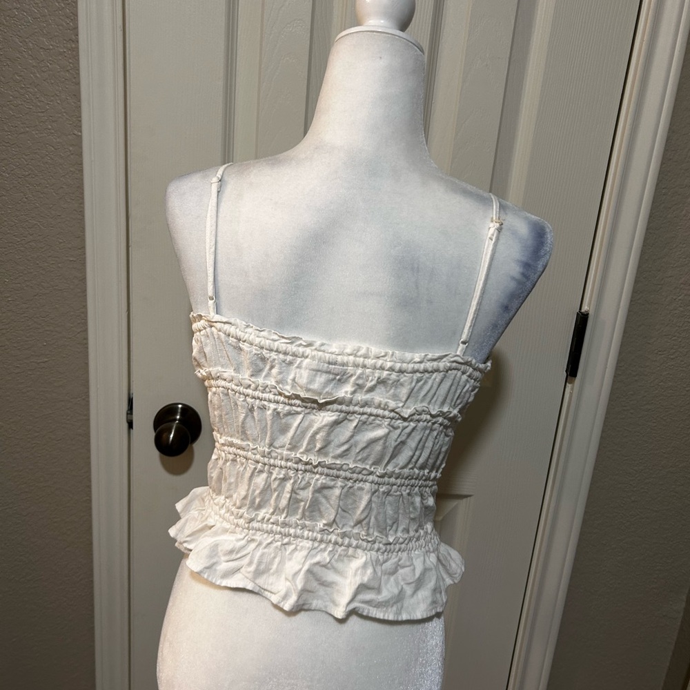 H&M Cream Drawstring Top - Picture 2 of 7